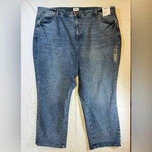 Sonoma Women's High Rise Straight Leg Blue Jeans Size 28W Med Wash